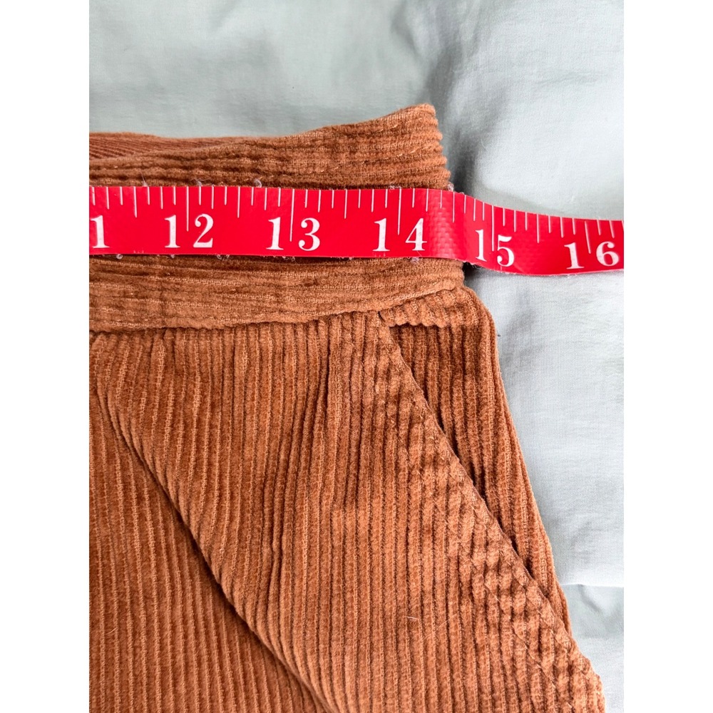 Gap Womens Brown Corduroy Mini Skirt Front Zip A-Line Rust Size 6 - Picture 4 of 6